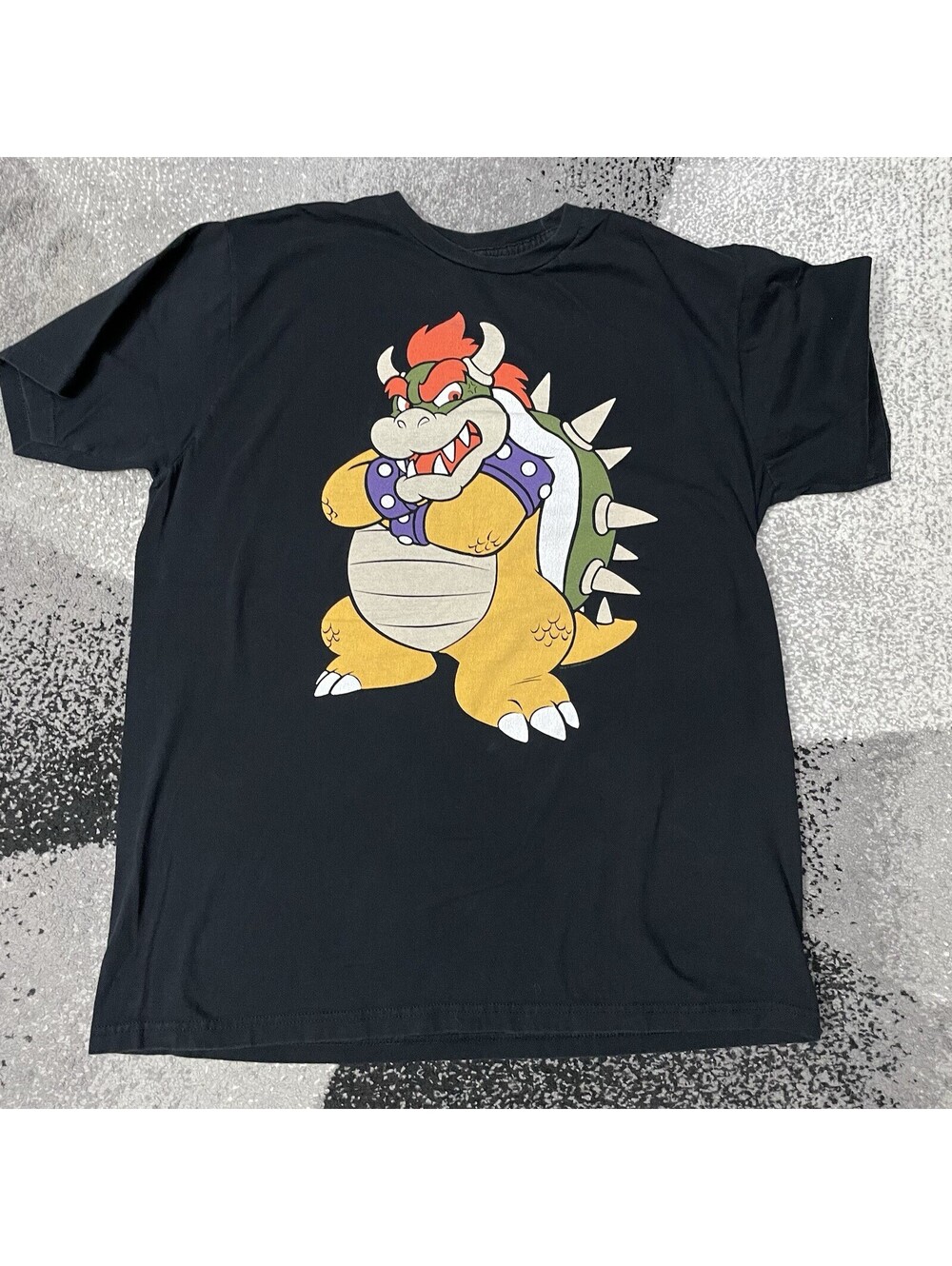 2009 Super Mario Bros BOWSER T-Shirt Black XL Nintendo Graphic Tee